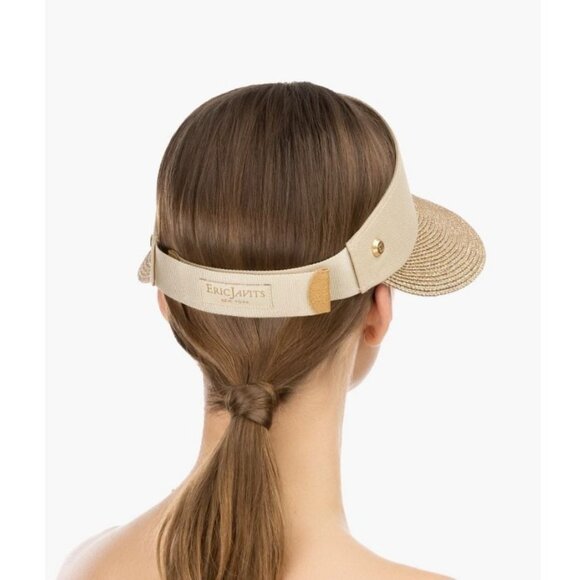 ERIC JAVITS Champ packable women's visor with UPF 50+ NATURAL (No forehead pad) - Picture 4 of 11